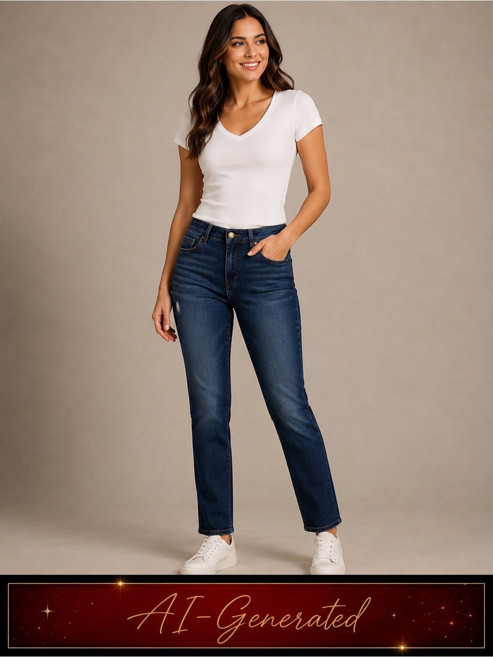 EJEL Womens Premium Blue Denim Slim Fit Straight Leg Spot? Size 32
